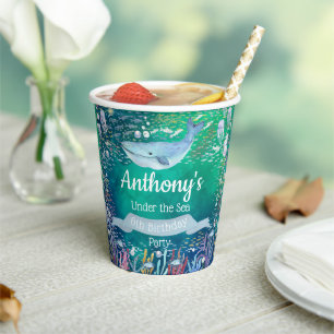 Under The Sea Any Age Birthday Paper Cups