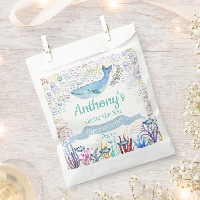 Under The Sea Any Age Birthday Party Favour Bags (Clipped)