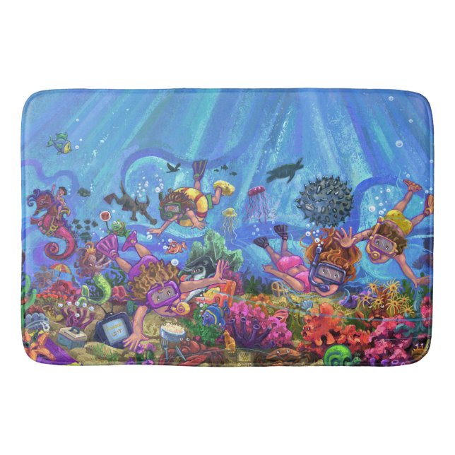 Under the Sea Art Bath Mat (Front)