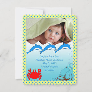 Under the Sea Baby Boy Announcement