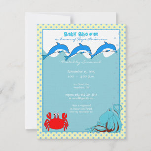 Under the Sea Baby Boy Shower Announcement