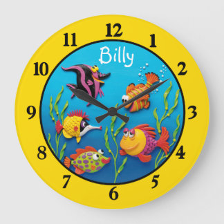 Under the Sea Baby Boys Room Nursery Large Clock
