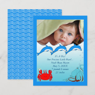 Under the Sea Baby Girl Announcement