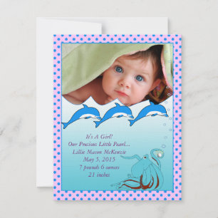 Under the Sea Baby Girl Announcement