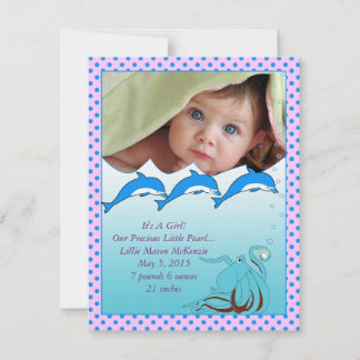 Under the Sea Baby Girl Announcement