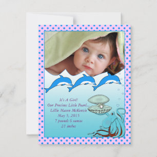 Under the Sea Baby Girl Announcement