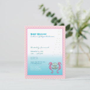 Under the Sea Baby Girl Shower Announcement