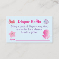 Under the Sea Baby Girl Shower Diaper Raffle