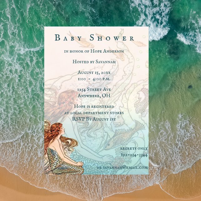 Under the Sea Baby Girl Shower Invitation (Creator Uploaded)