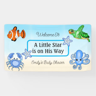 Under the Sea   Baby Sea Creatures Baby Shower Banner