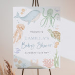 Under The Sea Baby Shower 18x24" Welcome Sign<br><div class="desc">Under The Sea 18x24" Welcome sign. A cute underwater ocean animal themed Baby Shower design with watercolor sea animals - Whale,  Turtle,  Jellyfish,  Octopus,  Fish,  Crabs.. The perfect welcome sign for your sea themed baby shower.</div>