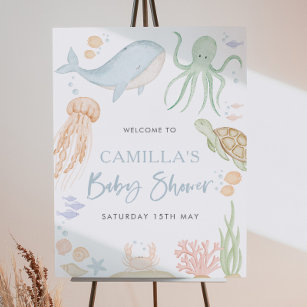 Under The Sea Baby Shower 18x24" Welcome Sign