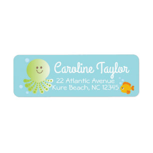 Under the Sea Baby Shower Address Label