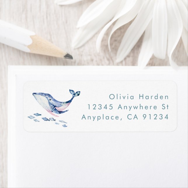 Under the Sea Baby Shower Address Label (Insitu)