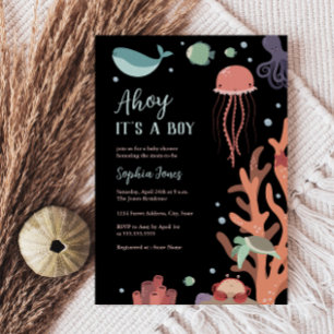 Under the Sea Baby Shower Ahoy It's a Boy Invitation
