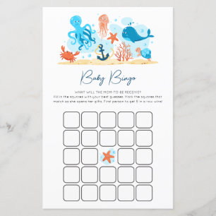 Under the Sea Baby shower bingo game