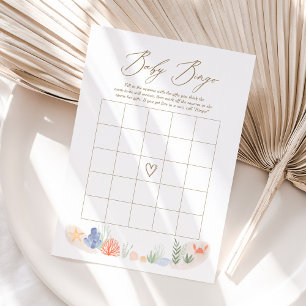 Under the Sea Baby Shower Bingo Game Invitation