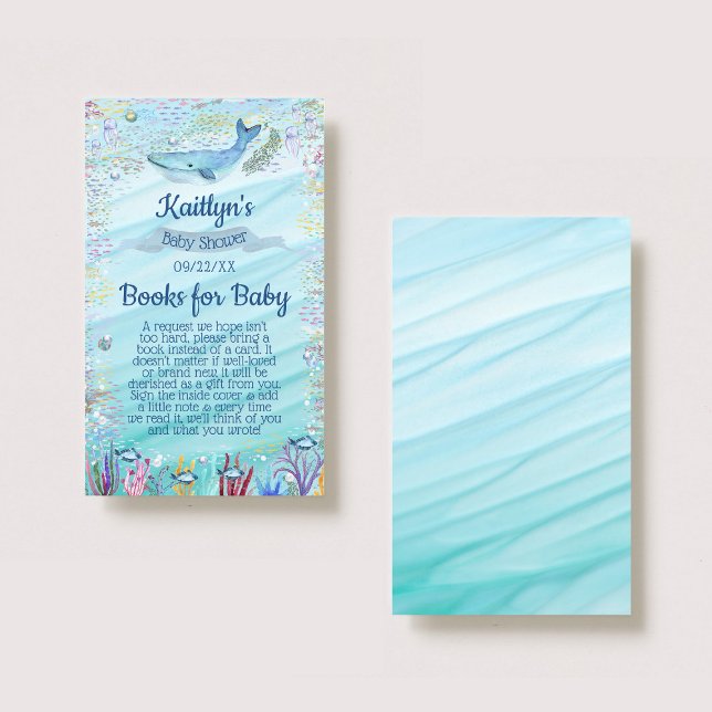 Under The Sea Baby Shower Book Request Enclosure Card (Creator Uploaded)