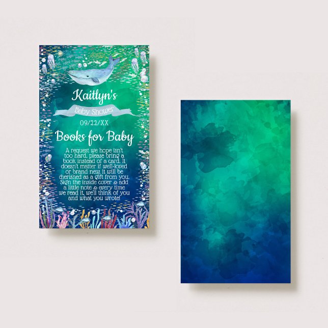 Under The Sea Baby Shower Book Request Enclosure Card (Creator Uploaded)