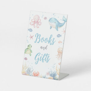 Under the Sea Baby Shower Books and Gifts Sign