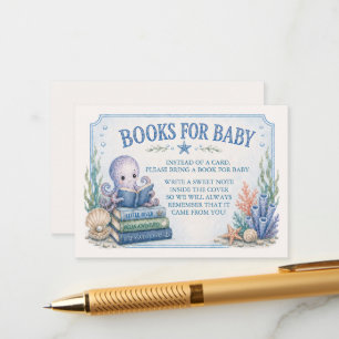 Under the Sea Baby Shower Books Baby Card 