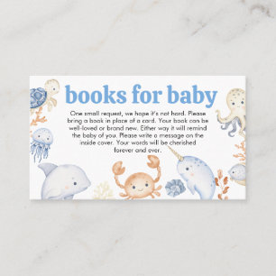 Under the Sea Baby Shower Books for Baby Business Card
