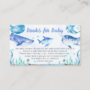 Under the Sea Baby Shower Books for Baby Business Card