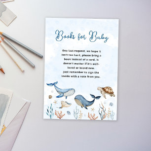 Under the sea Baby Shower Books for baby Enclosure Card