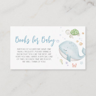 Under The Sea Baby Shower Books for Baby Enclosure Card