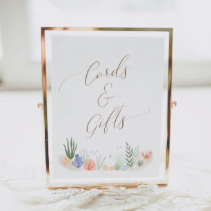Under the Sea Baby Shower Cards and Gifts Sign