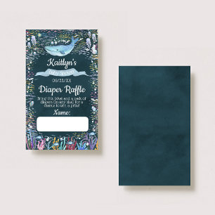 Under The Sea Baby Shower Diaper Raffle Ticket Enclosure Card