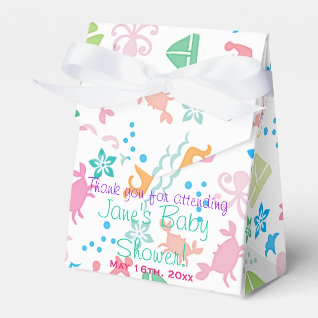 Under The Sea Baby Shower Favour Box (Front Side)