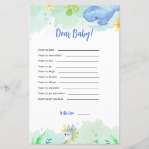 Under the Sea Baby Shower Game Dear Baby Wishes