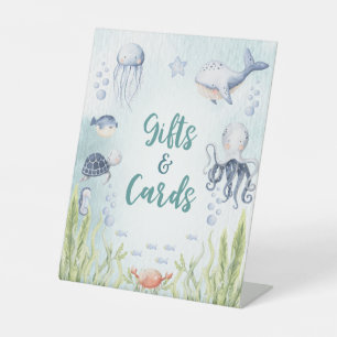 Under The Sea Baby Shower Gifts Pedestal Sign