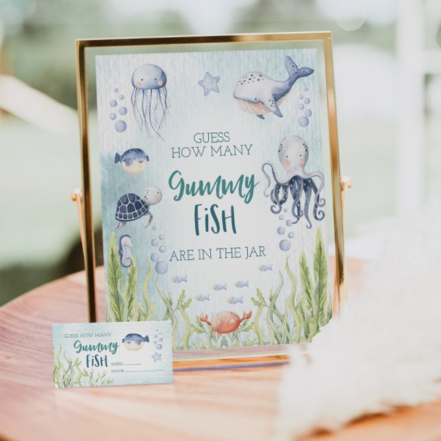 Under The Sea Baby Shower Gummy Fish Game Sign (Creator Uploaded)