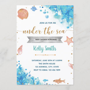 Under the sea baby shower invitation