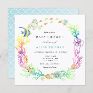 Under The Sea Baby Shower Invitation