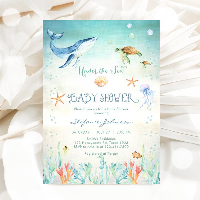 Under The Sea Baby Shower Invitation (Creator Uploaded)