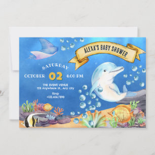 Under the sea baby shower  invitation
