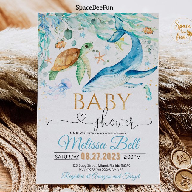 Under the Sea Baby Shower Invitation Boy Ocean (Creator Uploaded)