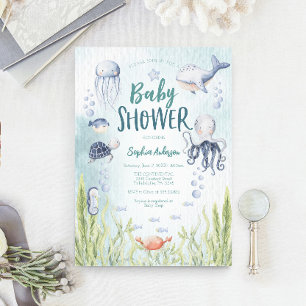 Under The Sea Baby Shower Invitation Card