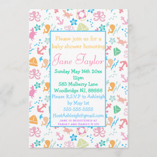 Under The Sea Baby Shower Invitations
