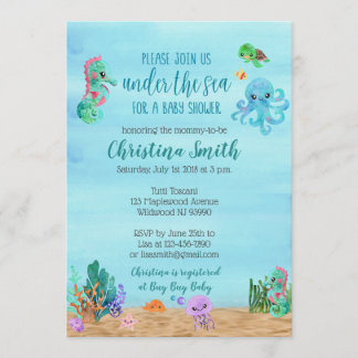 Under the Sea Baby Shower Invitations