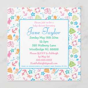 Under The Sea Baby Shower Invitations