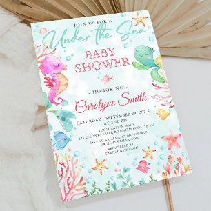 Under the Sea Baby Shower Nautical Design Invitation
