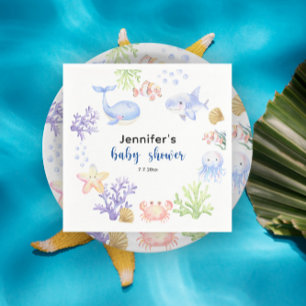 Under The Sea Baby Shower Ocean Animals Napkin