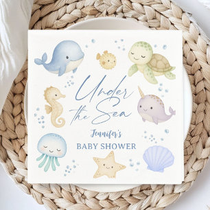 Under The Sea Baby Shower Ocean Boy Paper Napkin