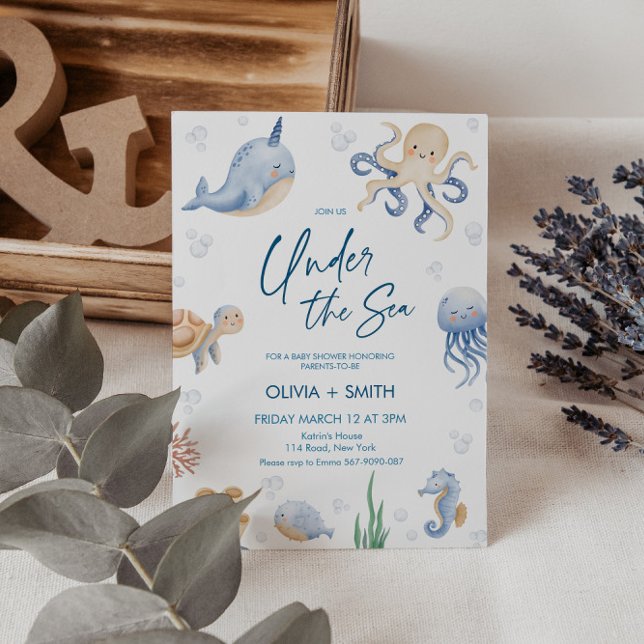 Under The Sea Baby Shower Party Invitation (Creator Uploaded)