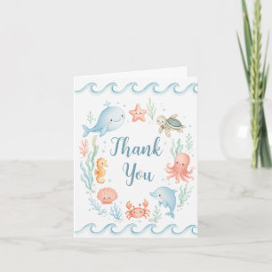 Under the Sea Baby Shower Thank You Card