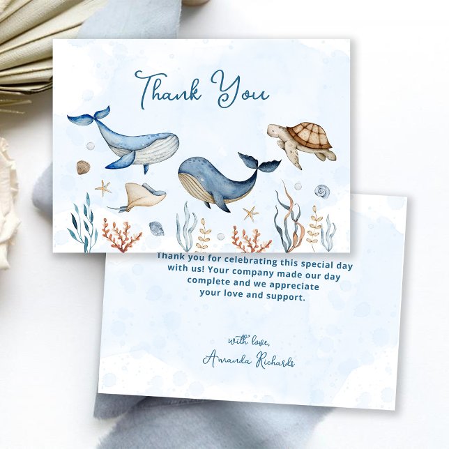 Under the sea Baby Shower Thank You Card (Creator Uploaded)